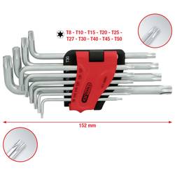 KS Tools 151.4880 TX sada klíčů T 8, T 10, T 15, T 20, T 25, T 27, T 30, T 40, T 45, T 50 10dílná