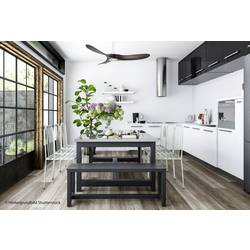 CasaFan ECO GENUINO 122 MW-NB stropní ventilátor 11.3 W (Ø x v) 1220 mm x 280 mm bílá (matná) s dálkovým ovládáním, vhodný i pro zimní provoz
