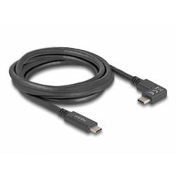 Delock Kabel USB-C USB 3.0 USB-C ® zástrčka, USB-C ® zástrčka 2.00 m černá kulatý 80038