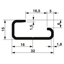 Phoenix Contact NS 32 AL UNPERF 2000MM 1201028 Support rail hliník 2000 mm 5 ks