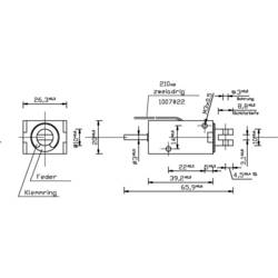 Tremba HMF-2620-39d.002-12VDC,100% 830024 zdvihací magnet tlačný, 8 N, 3.8 W, M3