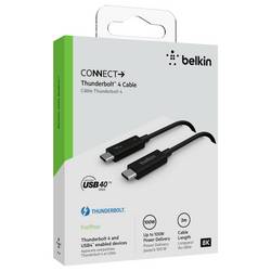 Belkin Kabel USB-C Thunderbolt™ 4 Thunderbolt ™ (USB-C ®) zástrčka 2 m černá 8K UHD INZ002bt2MBK