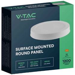 V-TAC VT-60012-RD 7874 LED osvětlení na stěnu/strop Energetická třída (EEK2021): F (A - G) 12 W neutrální bílá bílá