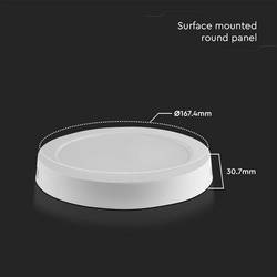 V-TAC VT-60012-RD 7874 LED osvětlení na stěnu/strop Energetická třída (EEK2021): F (A - G) 12 W neutrální bílá bílá