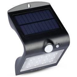 V-TAC 8277 VT-767-2 solární nástěnné osvětlení s PIR detektorem LED pevně vestavěné LED 1.5 W černá