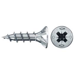 Fischer 670190 Power-Fast II CZF šrouby do dřevotřísky 4 mm 25 mm křížová drážka Pozidriv ocel galvanizováno zinkem 1000 ks