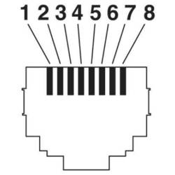 Phoenix Contact VS-08-BU-RJ45-6/LH-1 Zásuvková vložka RJ45 1653087 Počet pólů 8 kov 5 ks