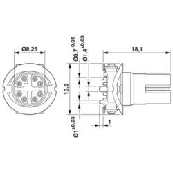 Phoenix Contact SACC-CI-M12FSX-8P SMD SH-SP sada předloh, 1418637, piny: 8, 5 ks