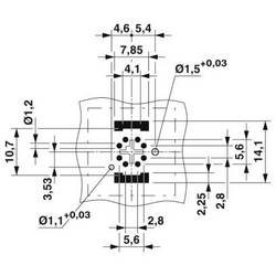 Phoenix Contact SACC-CI-M12FSX-8P SMD SH-SP sada předloh, 1418637, piny: 8, 5 ks
