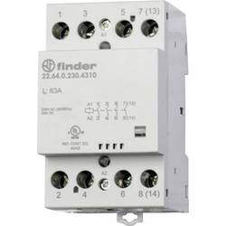Finder 22.64.0.230.4310 stykač 4 spínací kontakty 230 V/DC, 230 V/AC 63 A Vhodné pro značku (relé): Finder Tray 1 ks