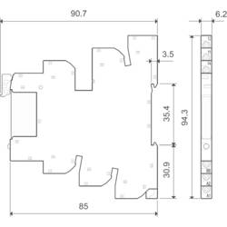 Finder 39.41.0.024.5060 vazební relé 24 V/DC, 24 V/AC 6 A 1 přepínací kontakt Tray 1 ks