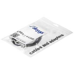 Akyga USB kabel USB 2.0 USB-A zástrčka, USB-A zásuvka 1.80 m černá AK-USB-07