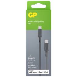 GP Nabíjecí kabel USB USB 2.0 USB-C ® zástrčka, Apple Lightning konektor 1.00 m šedá GPCBCL1PGYUSB221