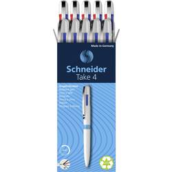 Schneider Schreibgeräte Take 4 138049 vícebarevné kuličkové pero Barva písma: černá, červená, modrá, zelená 10 ks