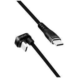 LogiLink USB kabel USB 2.0 USB-C ® zástrčka 2.00 m černá dvoužilový stíněný CU0191
