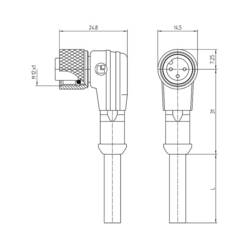 Lutronic 1205 04 301 5m upravený zástrčkový konektor pro senzory - aktory, 1073, piny: 4, 5.00 m, 1 ks