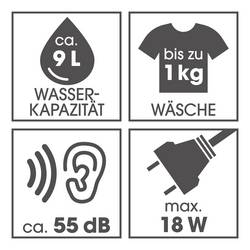 CleanMaxx Mini-Waschmaschine faltbar pračka nastojato 1 kg