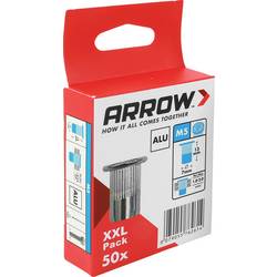 Arrow Tool Group 762614 slepá nýtovací matice (Ø x d) 7 mm x 13 mm M5 hliník hliník RN M5 7 x 13 ALU 50ST 50 ks