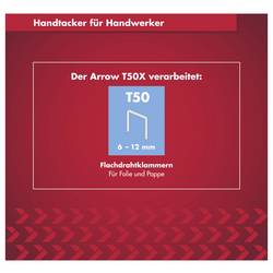 Arrow Tool Group T50X, 819042 ruční sponkovačka, Typ 50 , dĺžka 6 - 12 mm