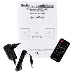 Reflexion HIF79FM stereo systém FM, Bluetooth, USB, MP3, CD, AUX, vč. dálkového ovládání, včetně reproduktoru černá