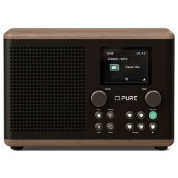 Pure Classic H4 Coffee Black/Walnut EU/UK 252983 stolní rádio, DAB+, FM, Bluetooth, AUX, funkce alarmu, černá, dřevo