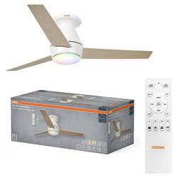 OSRAM HOMELIGHTING Ceiling Fan Nordes 1065mm 38W CCT RGB stropní ventilátor 38 W (Ø) 1065 mm s osvětlením, s dálkovým ovládáním, stmívatelný, s časovačem