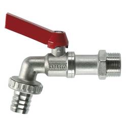 GARDENA 07332-20 kulový výpustný kohout 1/2 (12.5 mm) Hadicová přípojka 13 mm (1/2) Ø stříbrná, červená