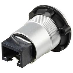 TRU COMPONENTS TC-14378444, vestavěná zásuvka, zásuvka, stříbrná, 1 ks