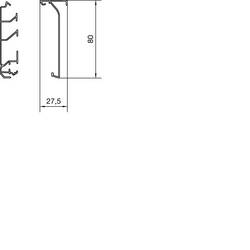Hager SL20080229016 elektroinstalační kanál horná část (d x š x v) 2000 x 80 x 80 mm 2 m