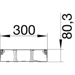 Hager BKGD300801 Spodní díl Spodní díl (d x š x v) 2000 x 2000 x 80 mm 2 m