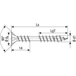SPAX 0541010450505 šroub ze zápustnou hlavou 4.5 mm 50 mm T-STAR plus ocel 500 ks