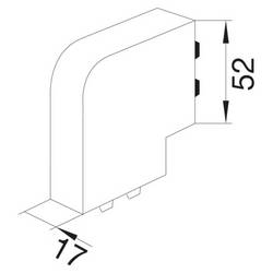 Hager SL1705259016 plochý úhelník (š x v) 52 mm x 17 mm 1 ks bílá