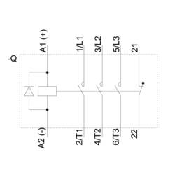 Siemens 3TG1001-0BB4 motorový stykač 3 spínací kontakty 4 kW s pomocným kontaktem Vhodné pro značku (relé): Siemens 1 ks