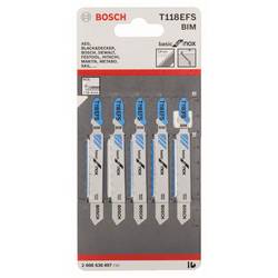 Bosch Accessories 2608636497 Pilový plátek do kmitací pily T 118 EFS - Basic for Inox 5 ks