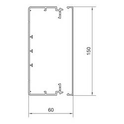 Hager LF6015007035 kabelová lišta (d x š x v) 2000 x 150 x 60 mm 2 m šedá