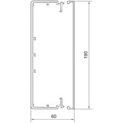 Hager LF6019007035 kabelová lišta (d x š x v) 2000 x 190 x 60 mm 2 m šedá