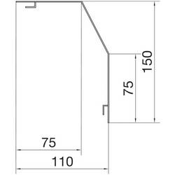 Hager RK1507035 ranžírovací kanál krycí profil (d x š x v) 2000 x 150 x 110 mm 2 m šedá