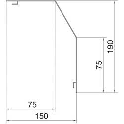 Hager RK1907035 ranžírovací kanál krycí profil (d x š x v) 2000 x 190 x 150 mm 2 m šedá