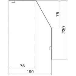 Hager RK2307035 ranžírovací kanál krycí profil (d x š x v) 2000 x 230 x 190 mm 2 m šedá