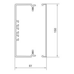 Hager FB6015009016 kabelová lišta (d x š x v) 2000 x 150 x 61 mm 2 m bílá
