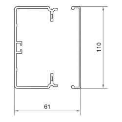 Hager FB6011009016 kabelová lišta (d x š x v) 2000 x 110 x 61 mm 2 m bílá