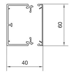 Hager LFE4006009016 kabelová lišta (d x š x v) 2000 x 57 x 40 mm 2 m bílá