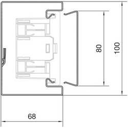 Hager BRS6510019016 parapetní lišta Spodní díl (d x š) 2000 mm x 100 mm 2 m bílá