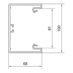 Hager BR6510019011 parapetní lišta Spodní díl (d x š) 2000 mm x 100 mm 2 m černá