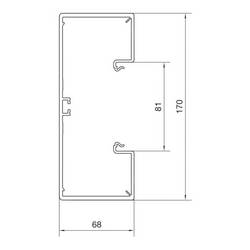 Hager BR6517017035 parapetní lišta Spodní díl (d x š) 2000 mm x 170 mm 2 m šedá