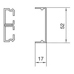 Hager SL1705209016 Zárubňová lišta elektroinstalační kanál (d x š x v) 2 m x 52 mm x 17 mm 2 m
