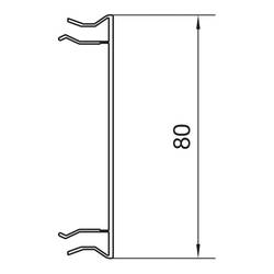 Hager BRA08029016 parapetní lišta horná část (d x š) 2000 mm x 80 mm 2 m bílá
