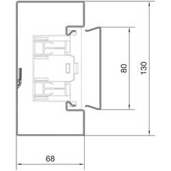 Hager BRS651301VERZ parapetní lišta Spodní díl (d x š) 2000 mm x 130 mm 2 m barevná