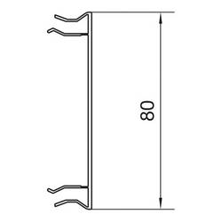 Hager BRA0802ELN parapetní lišta horná část (d x š) 2000 mm x 80 mm 2 m barevná