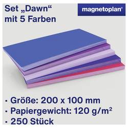 magnetoplan Dawn moderační karta barevně tříděná , fialová, červená obdélníkový 200 mm x 100 mm 250 ks